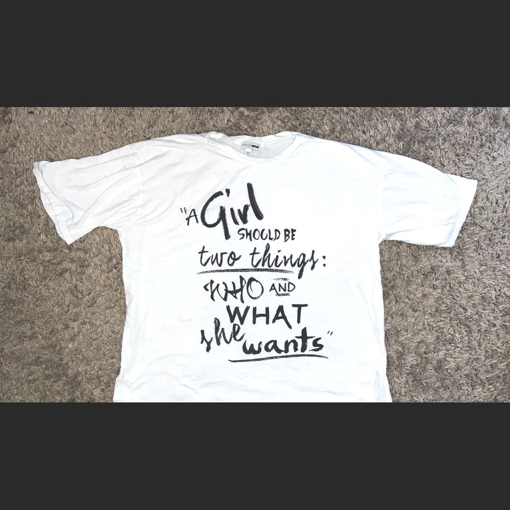 What She Wants Graphic Tunic - Off White